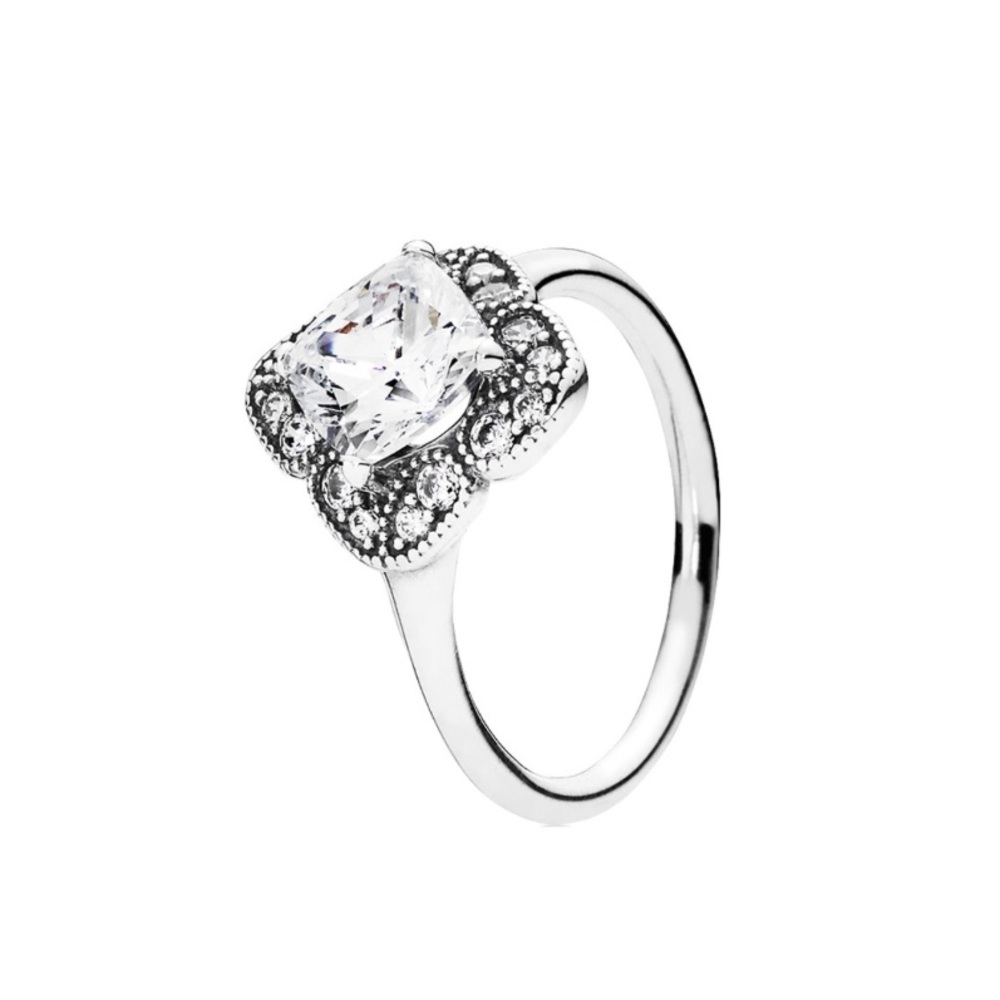 Pandora floral fancy art deco ring